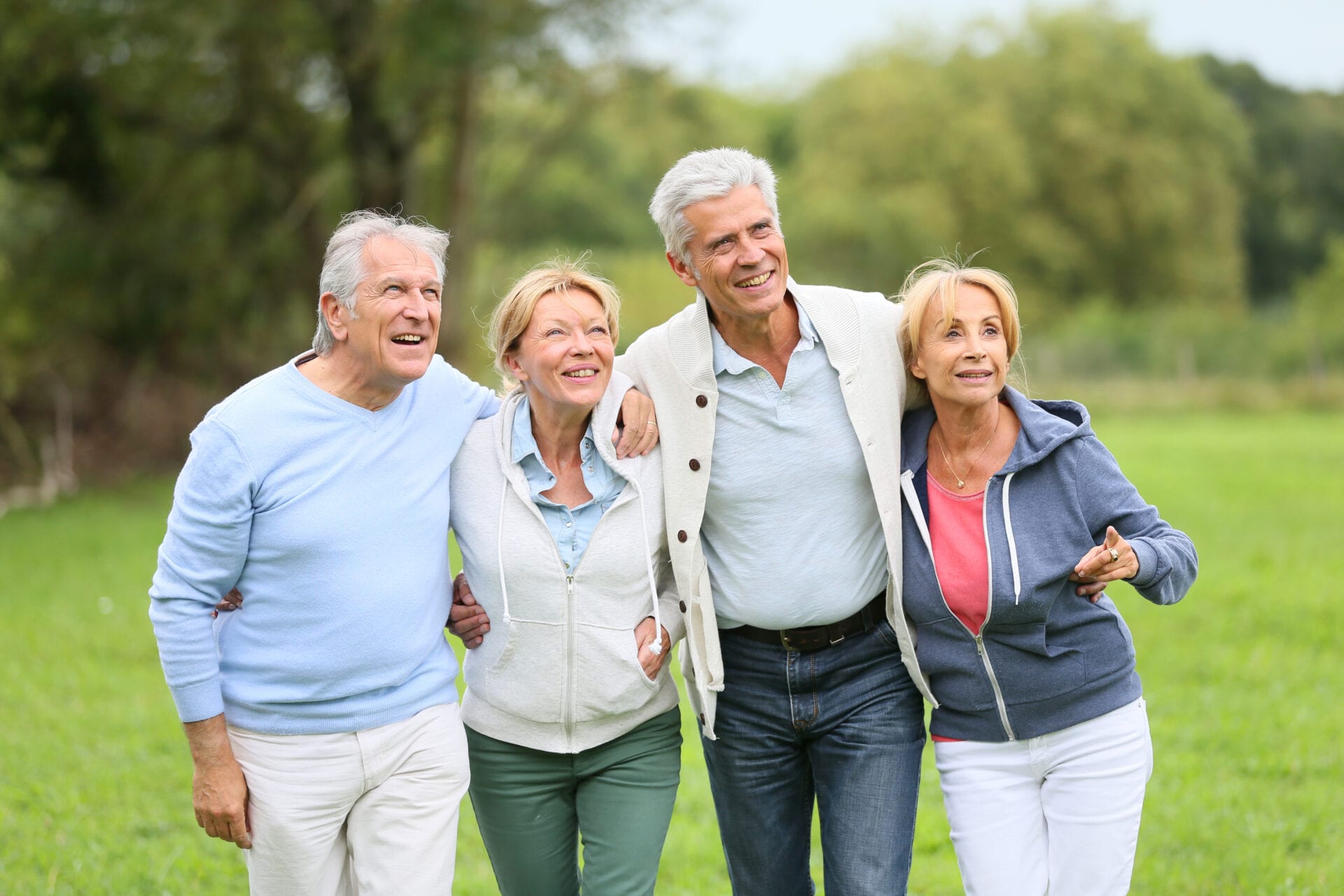 Group of senior people on a walking day